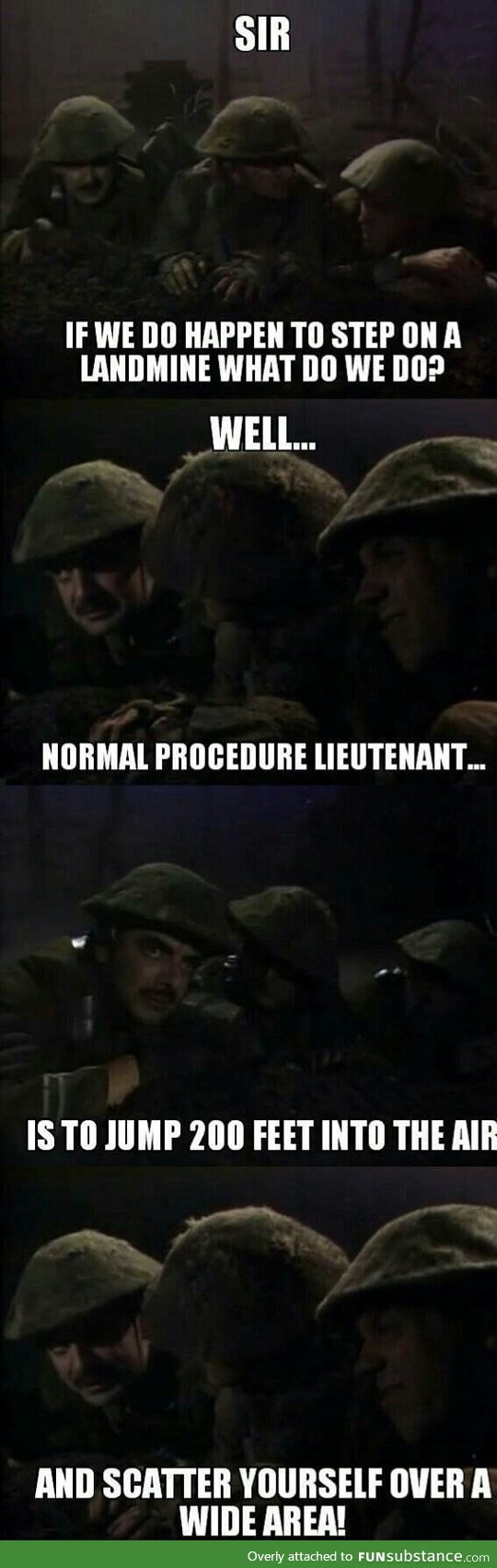 Landmine normal procedure