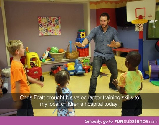 Chris Pratt teaches the next generation