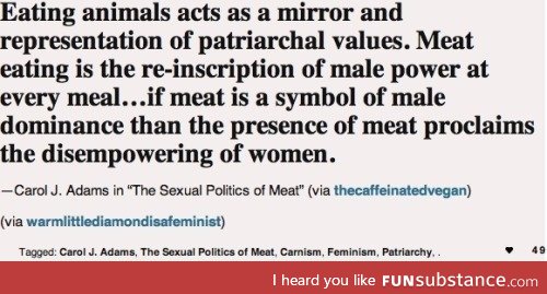 Feminists joins Vegans