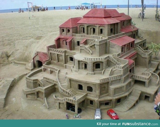 I wish i could make a sand castle like this