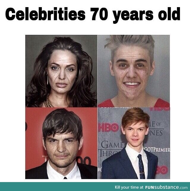 Celebrities when their 70 years old