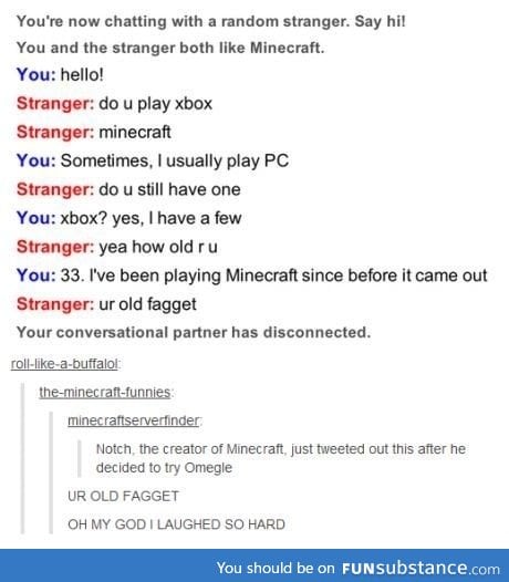 The creator of Minecraft decided to try Omegle