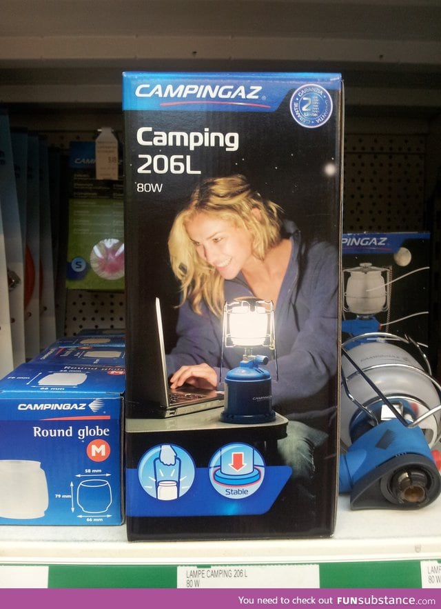 This is the most useless use for a camping light ever