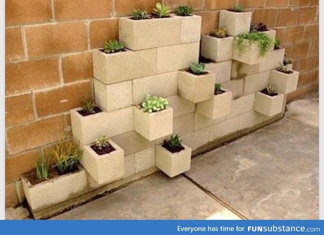 I guess you could say it's a...cinder block garden