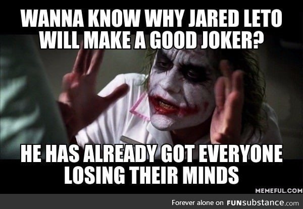 Jared Leto as the Joker in Suicide Squad