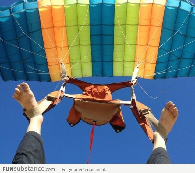 Parachuting like a boss