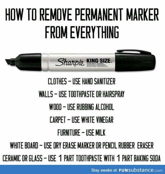 How to remove permanent marker from everything