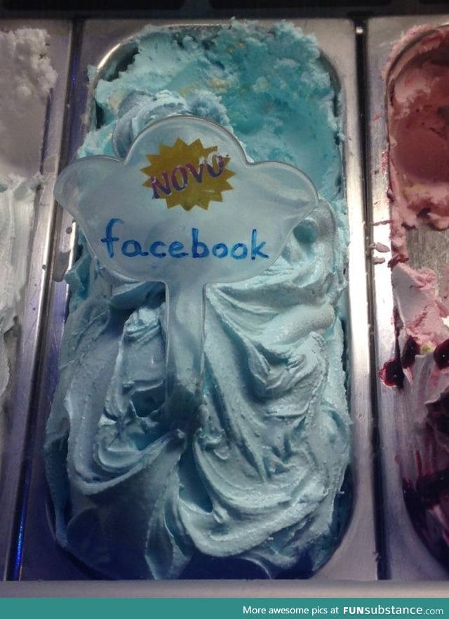 So facebook flavored ice cream is a thing