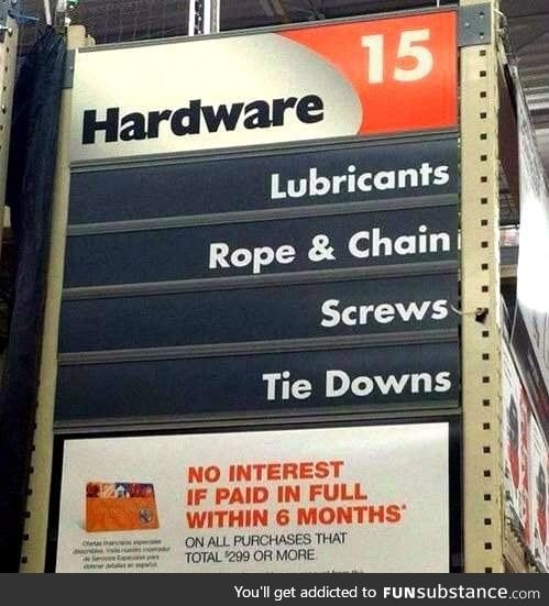 What happens in aisle 15 stays in aisle 15