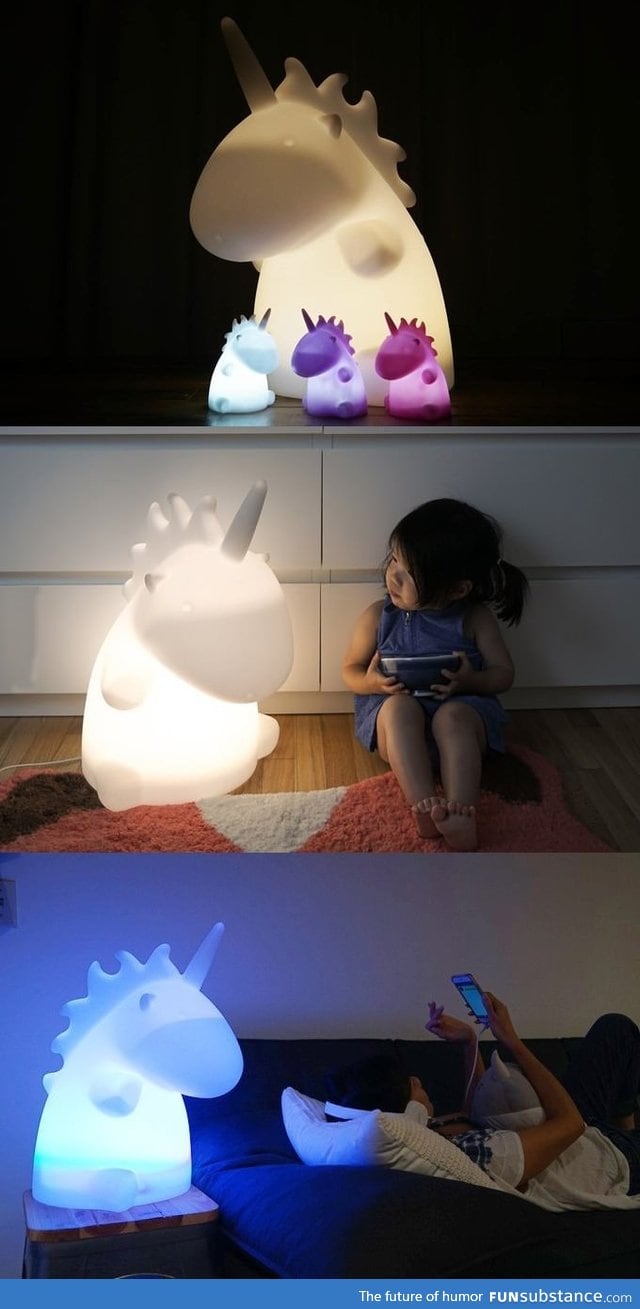 Giant unicorn lamp