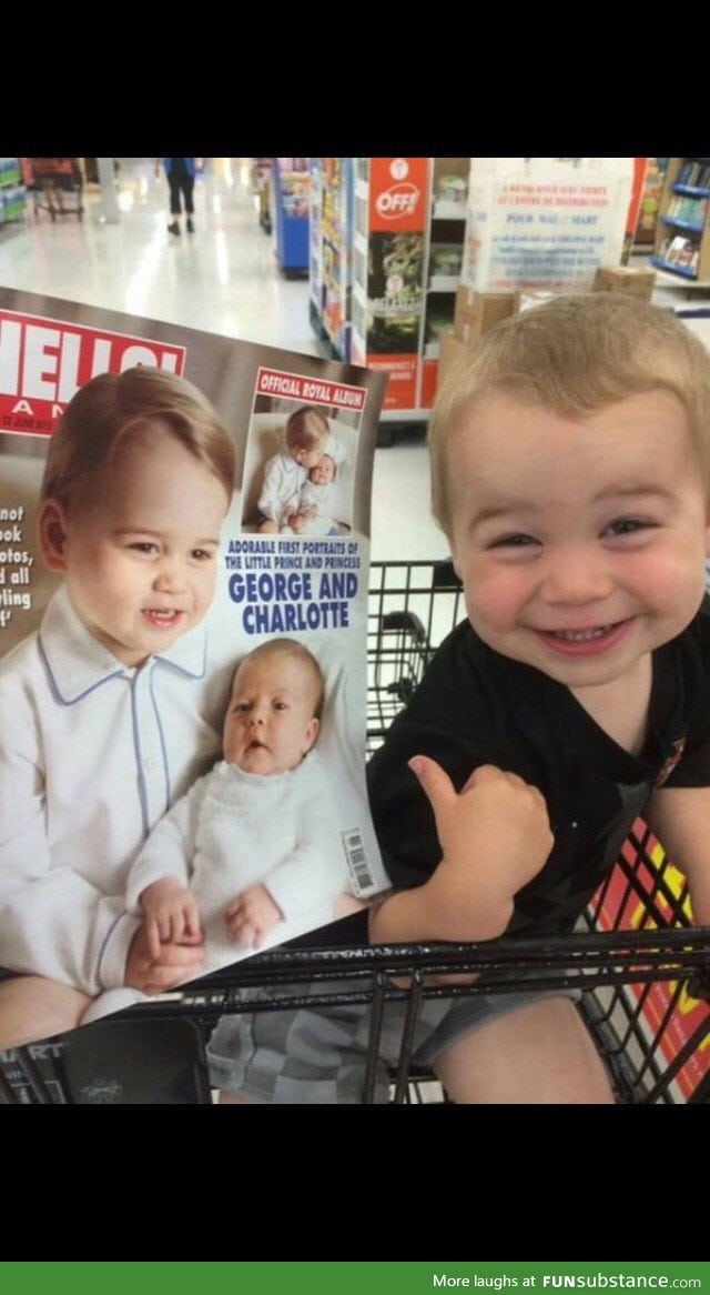 Little boy thinks he's Prince George