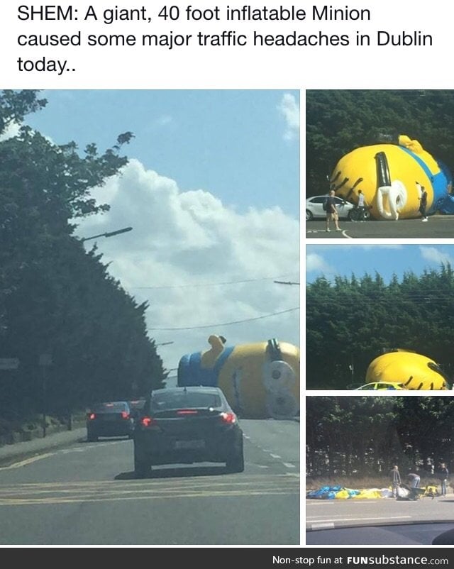 Giant Minion hittin' the streets