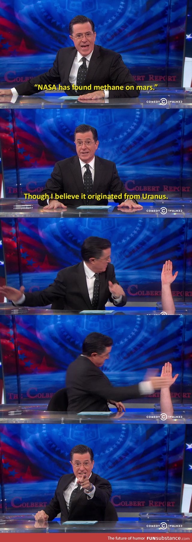 Colbert: NASA has found methane on Mars