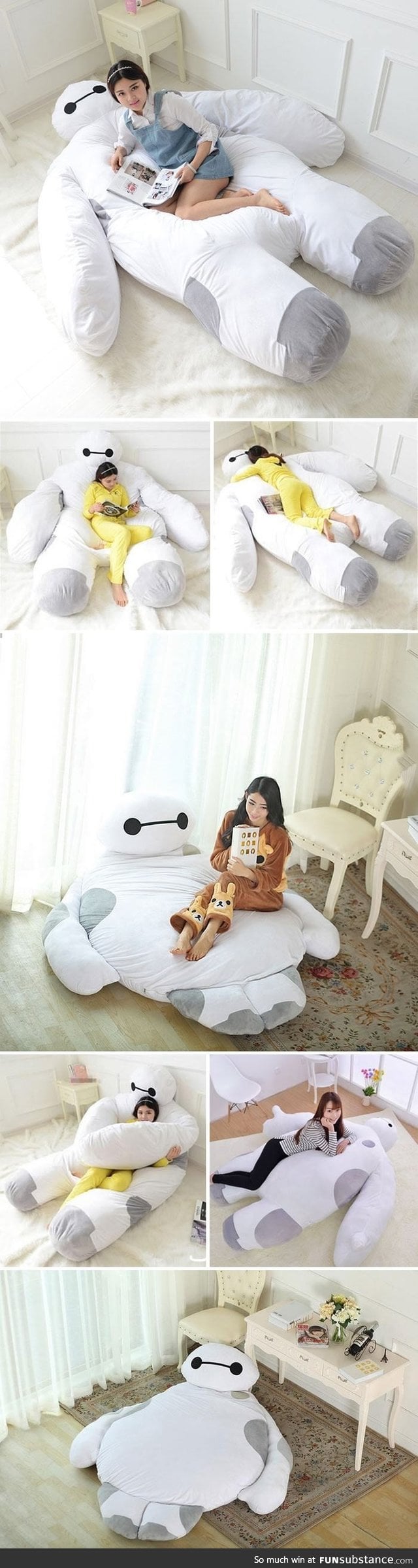 This life size baymax sofa bed is what I need to hug while I sleep!