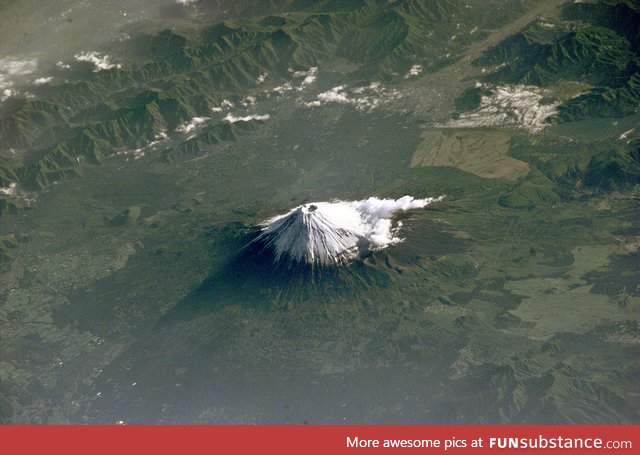 Mount Fuji seen from the International Space Station