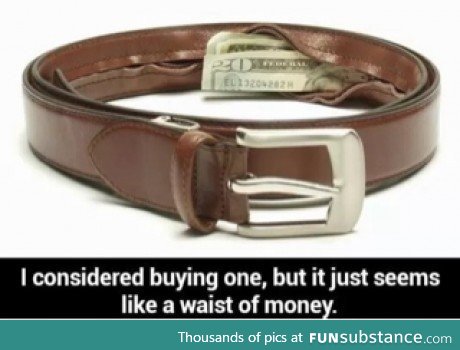 Store your money in your belt