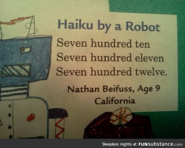 Haiku by a Robot