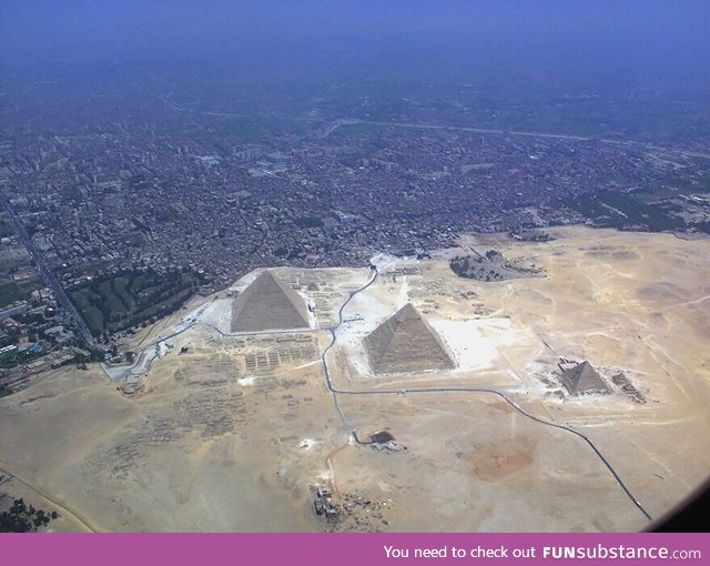 This is not at all how I pictured the area surrounding the great pyramids of Egypt