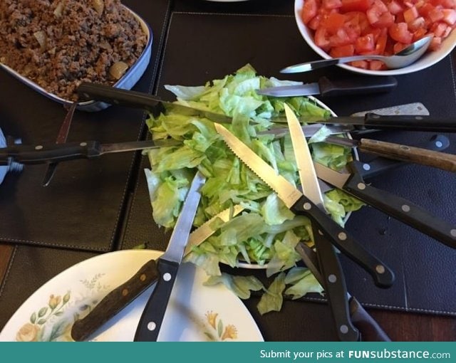 Any salad can be a Caesar salad if you stab it enough