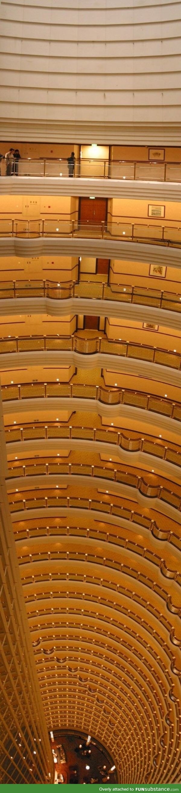 Balconies in the Jin Mao tower in Shanghai