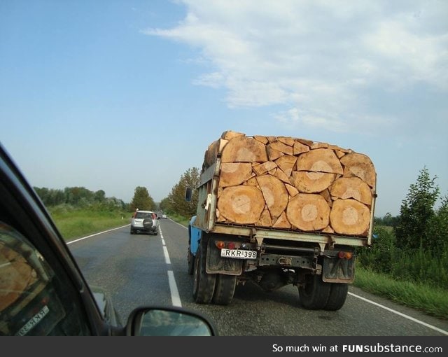 This truck driver's arrangement is neat