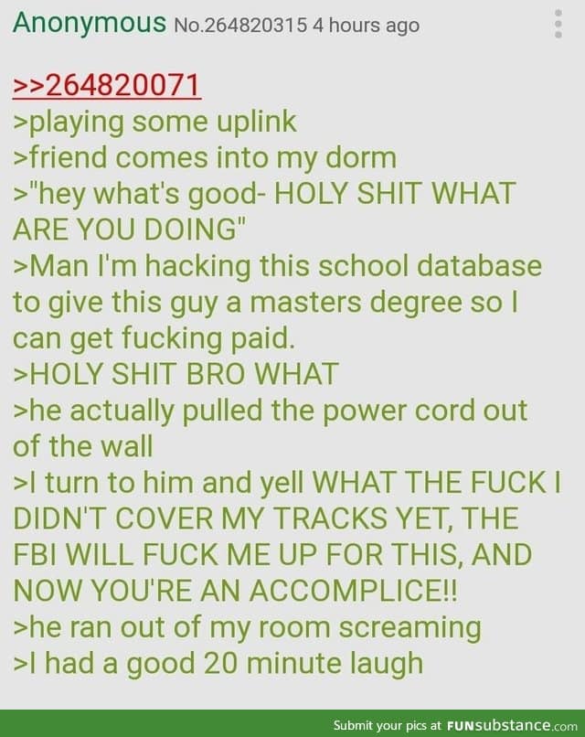 Anon plays some uplink