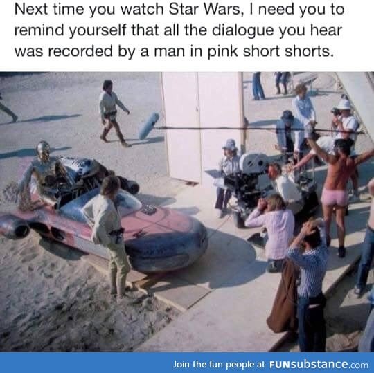 Remember it when you watch Star Wars