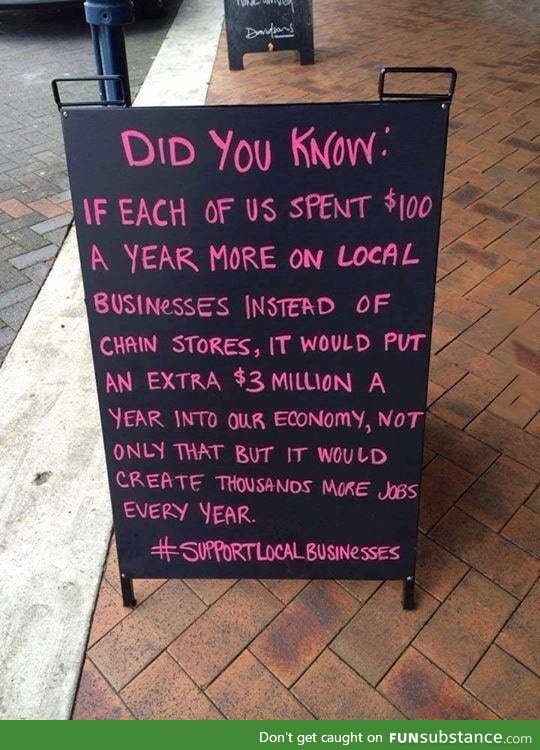 Support local businesses