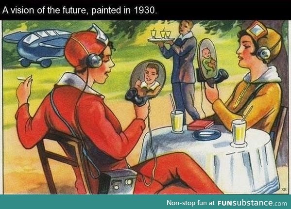 Painted in 1930, a picture of the future. The artist got it