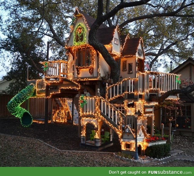 Superb lighted tree house