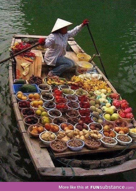 Floating market, Thailand