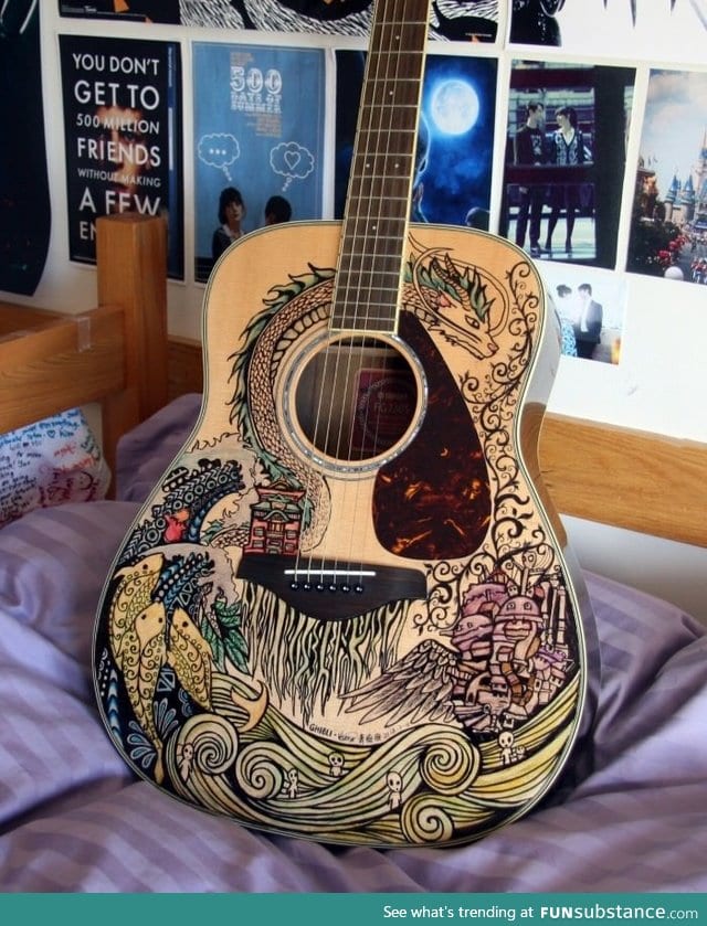 Cool guitar paint job