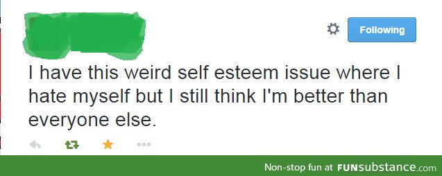 Weird self esteem issue