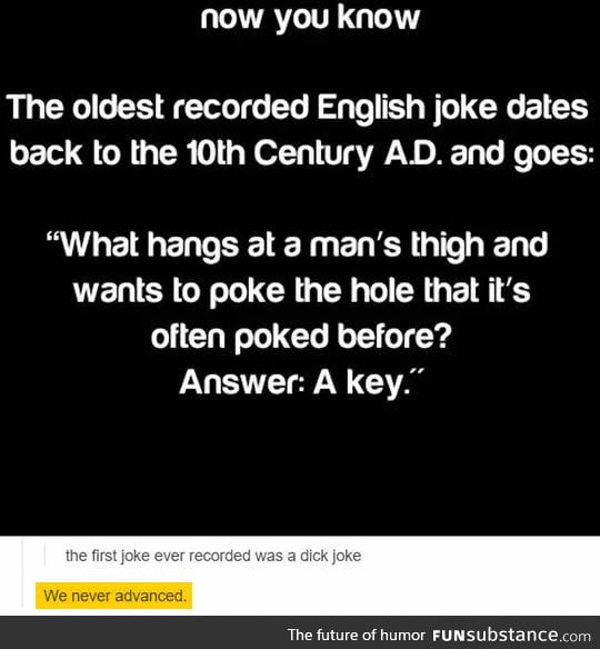 Oldest recorded english joke