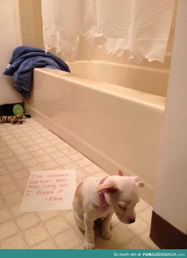 she looks so ashamed.