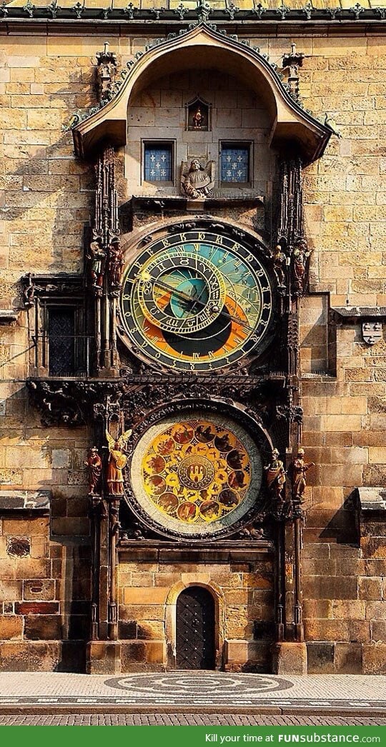 This astronomical clock in prague is 600 years old