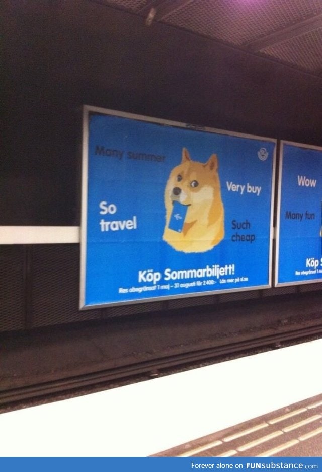 Marketing in Sweden for a bus/metrocard