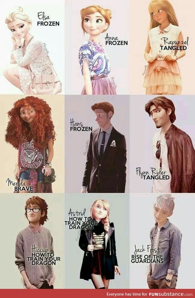 Modern disney characters!