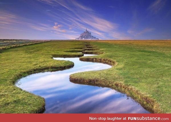 The magical and whimsical landscape of Mont Saint-Michel island in France