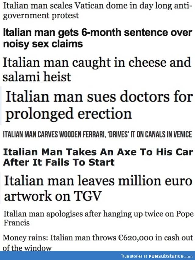 Italian man is the best superhero