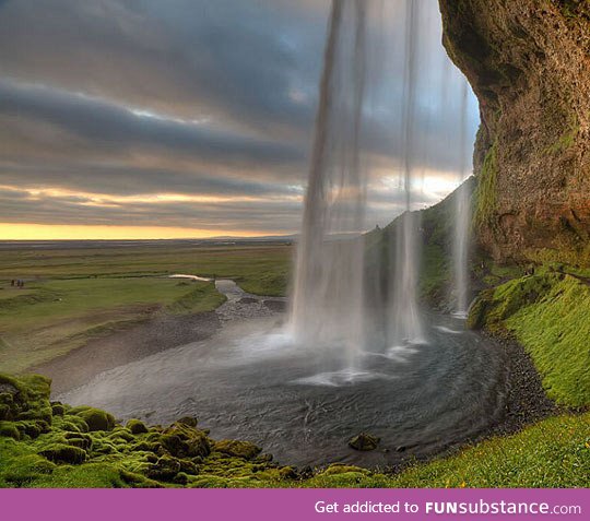 The seljalandsfoss waterfall in iceland