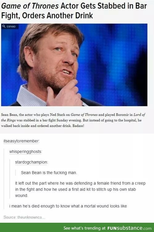 Tumblrites discuss Sean Bean