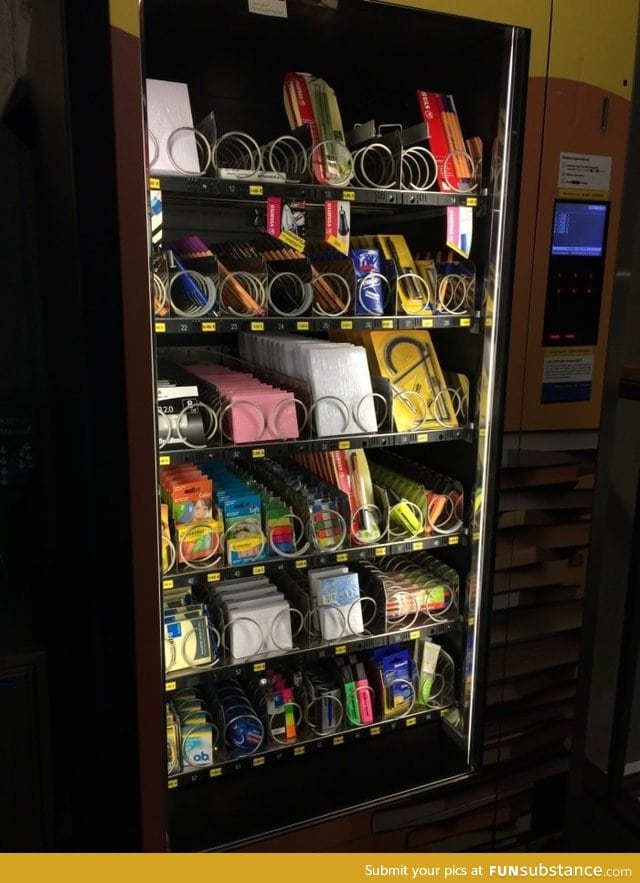 Vending machine inside a German college