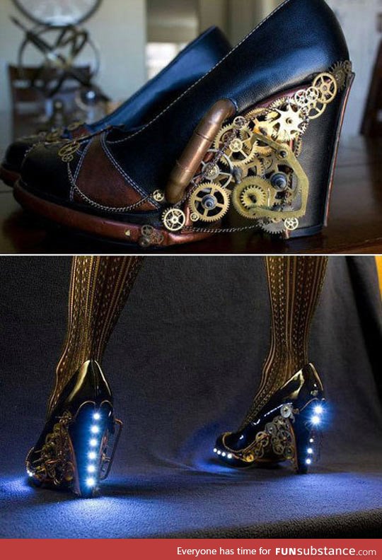 Awesome steampunk heels