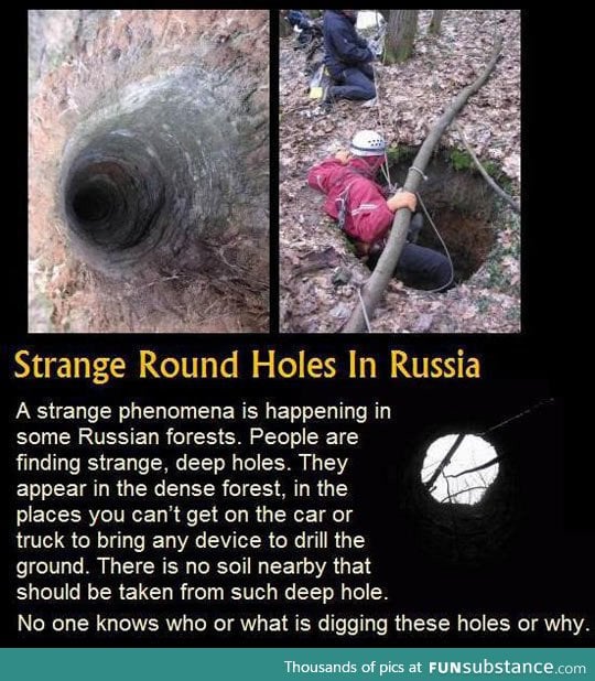 Mysterious round holes in russia