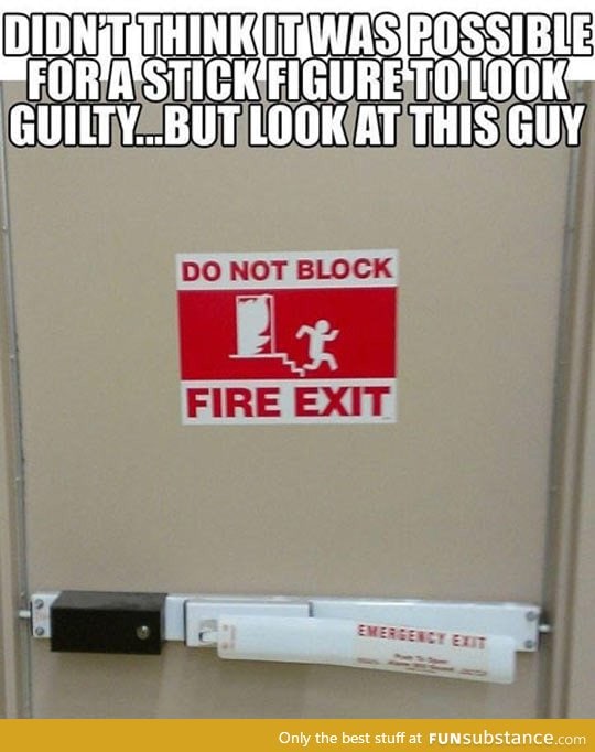 Guilty stick figure