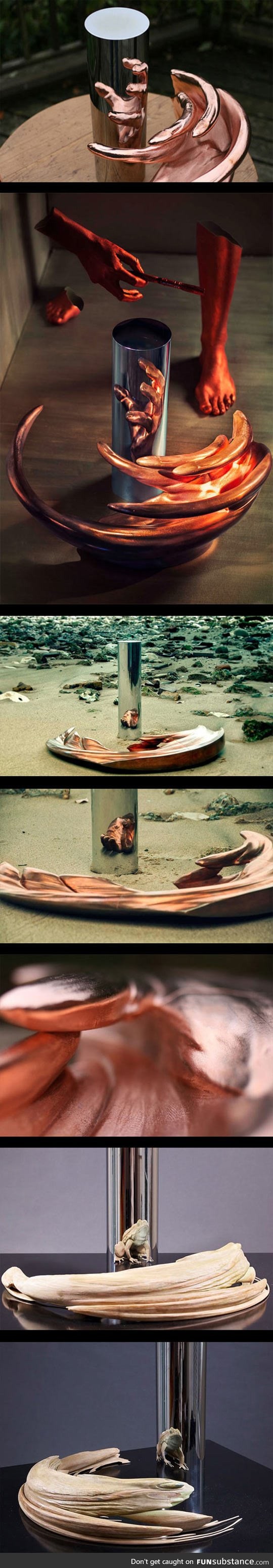 Clever reflective sculptures