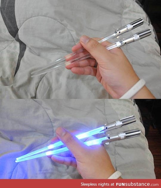 Lightsaber chopsticks are the best kind of chopsticks