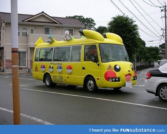 Just a school bus in japan