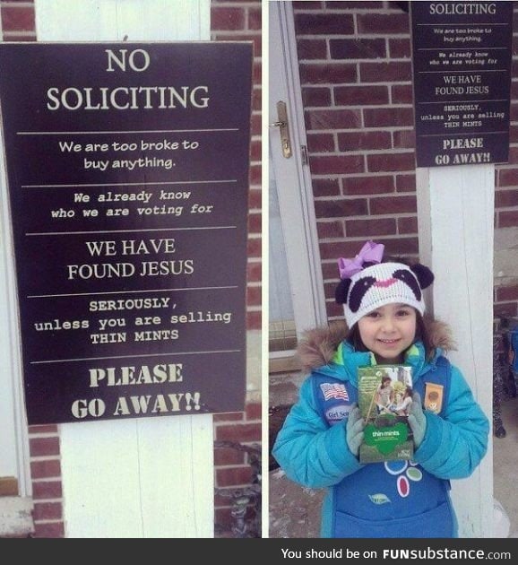 No soliciting